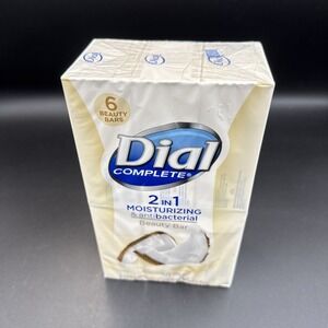 6 Dial Coconut Milk Soap Bars 2 in 1 Moisturizing & Antibacterial 3.8 oz
